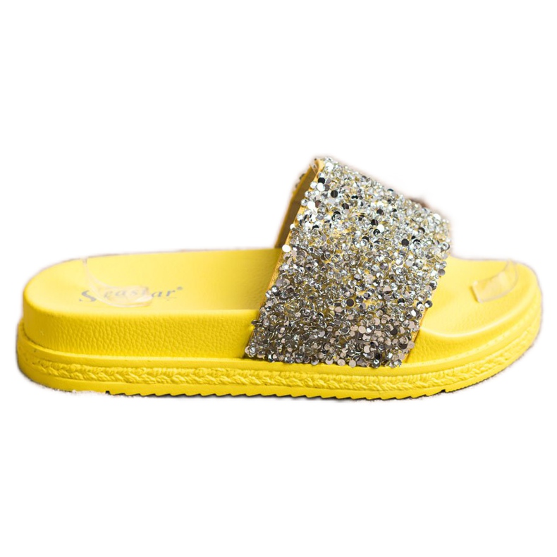 Seastar Pantoufles À La Mode Sur La Plateforme argent jaune