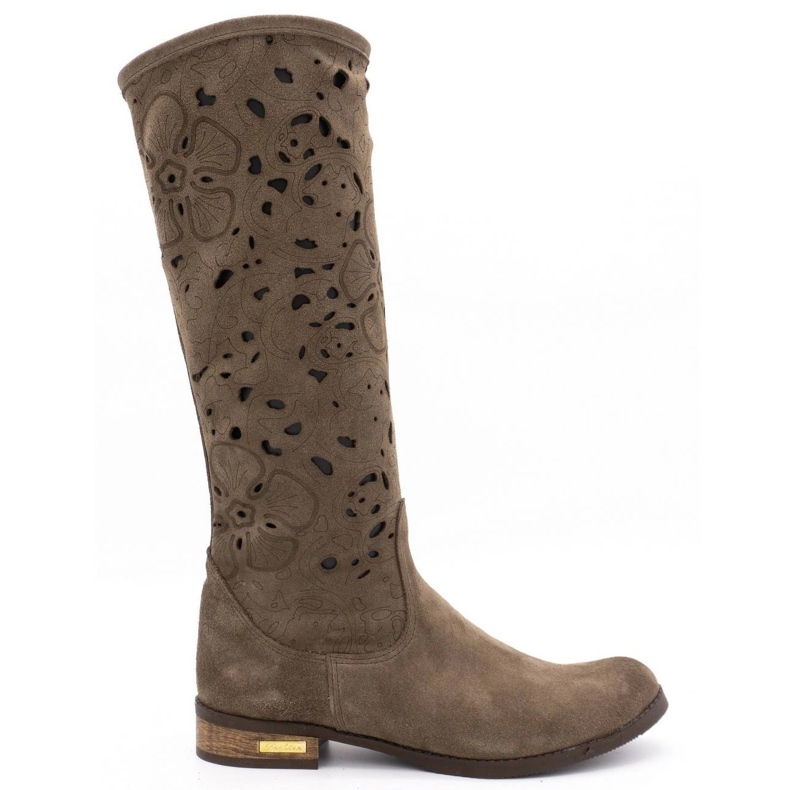 Olivier Bottines ajourées femme Flowers marron brun