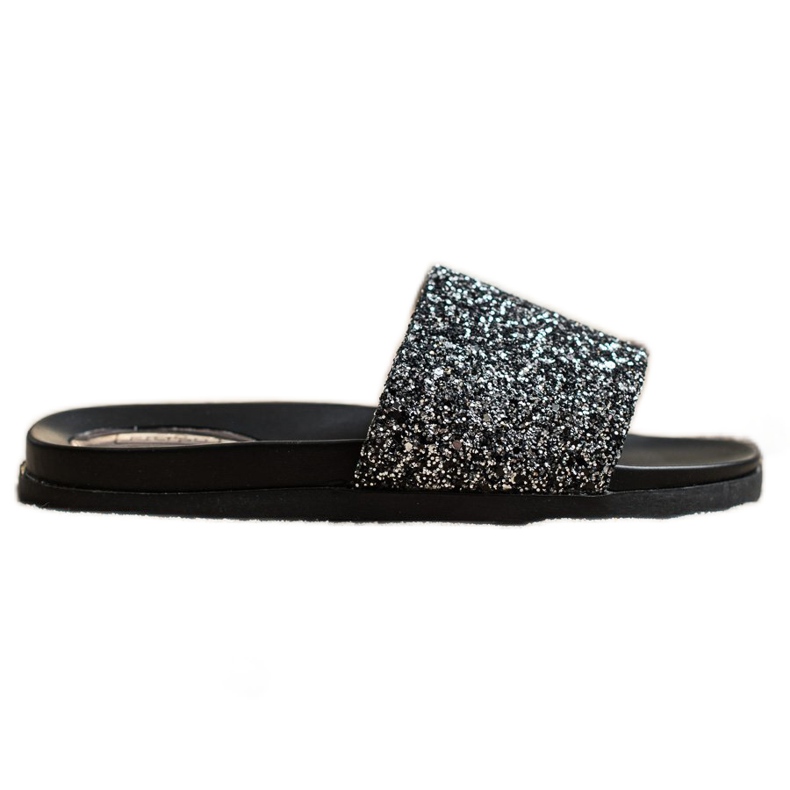 Filippo Chaussons À Paillettes le noir argent Filippo Chaussons À Paillettes le noir argent