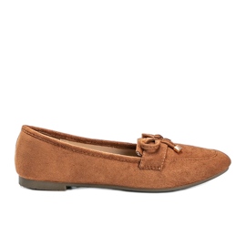 Mocassins marron à nœud Arlene brun