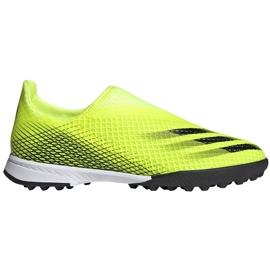 Chaussures de football Adidas X Ghosted.3 Ll Tf Junior jaune-noir FW6982