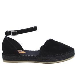 Espadrilles noires avec une coupe 1219 Noir