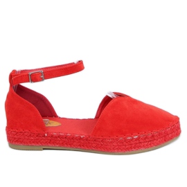Espadrilles pour femme avec une coupe rouge 1219 Red