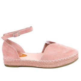 Espadrilles pour femmes à découpe rose 1219 Rose