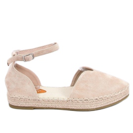 Espadrilles pour femmes avec une découpe beige 1219 Beige