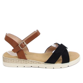 Sandales femme noires 1031-15 Noir brun