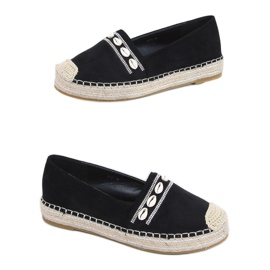 Espadrilles noires à coquillages 6771 Noir le noir