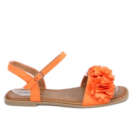 Sandales pour femmes avec fleurs orange PA-370 Orange Sandales pour femmes avec fleurs orange PA-370 Orange