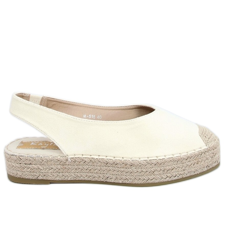 Espadrilles jaunes à talons ouverts, jaune M-518 Jaune