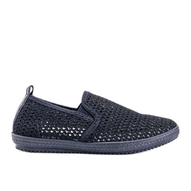 Baskets ajourées bleu marine Mallory