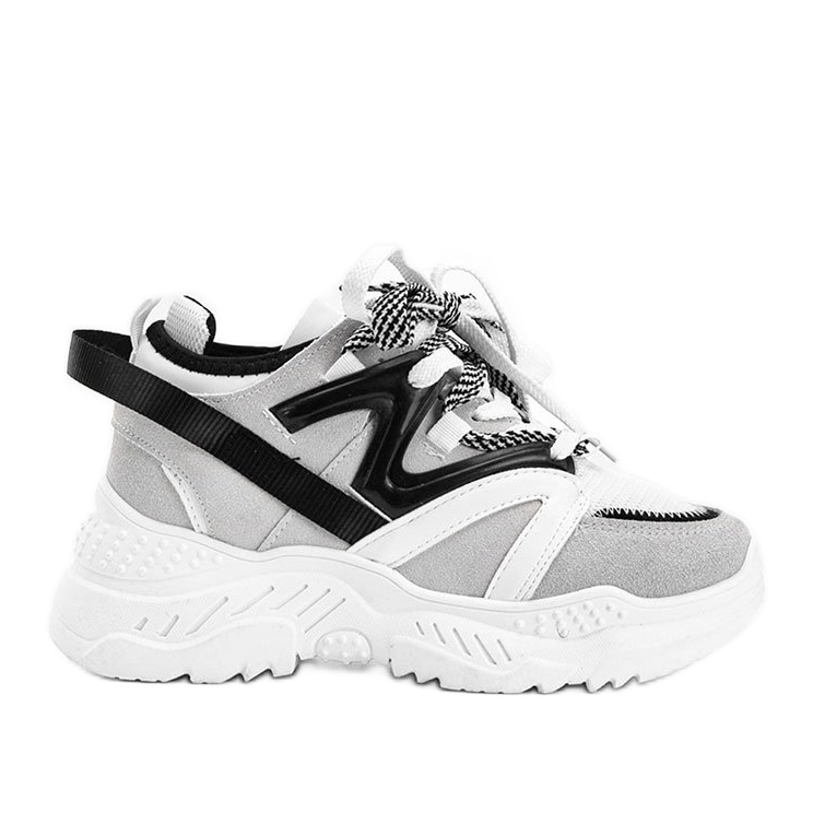 Baskets grises sur semelle épaisse Aracela