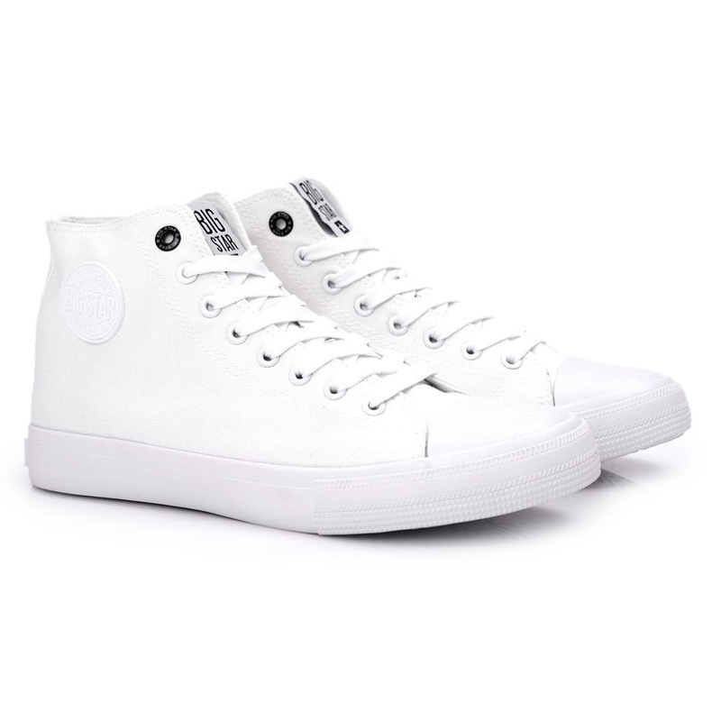 Baskets montantes classiques pour hommes Big Star FF174551 Blanc blanche Baskets montantes classiques pour hommes Big Star FF174551 Blanc blanche