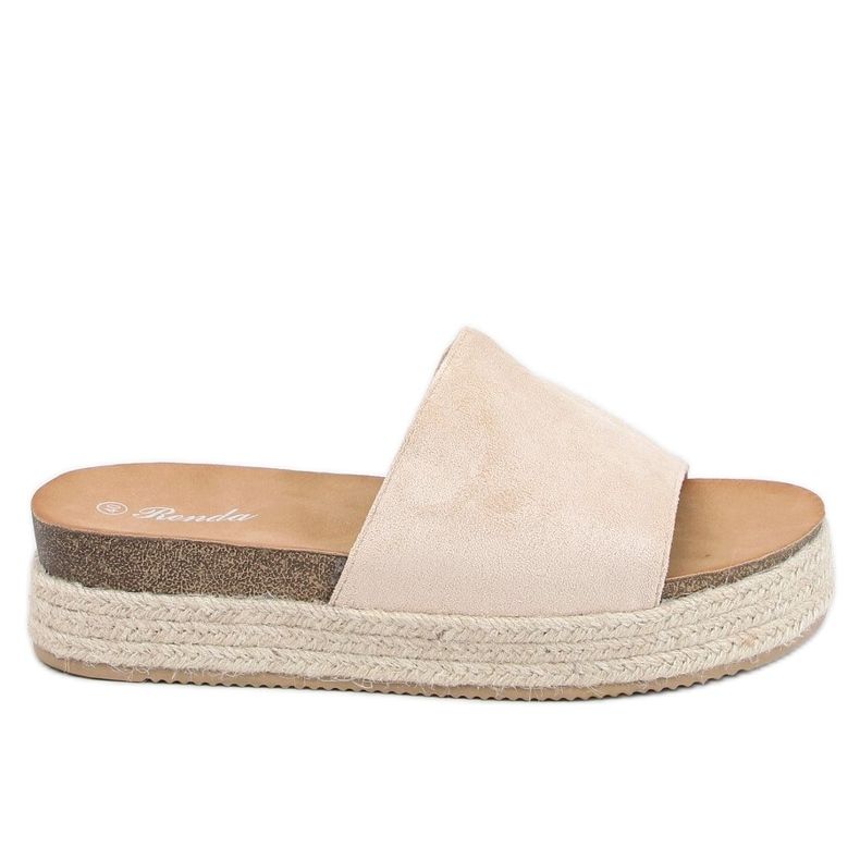 Chaussons espadrilles beiges 10-215 Beige