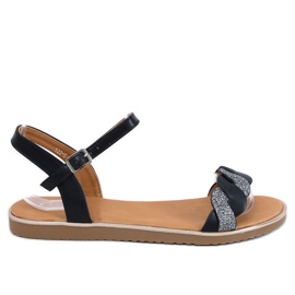 Sandales noires pour femmes 123-5 Noir