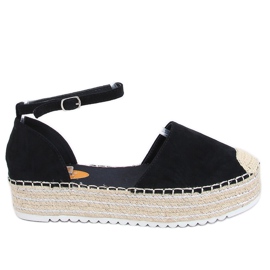 Espadrilles sandales noires 2138 Noir