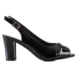 Sandales Vernis Sergio Leone noir