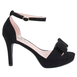 Noir 9R32 Sandales à plateforme noires