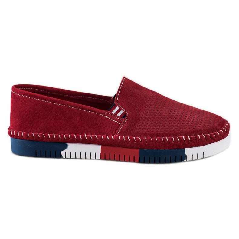 ARTIKER Slipons en cuir sur la plate-forme rouge