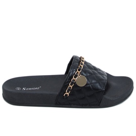 Noir CK189P Chaussons noirs le noir d'or
