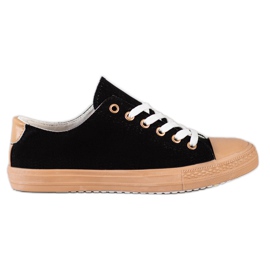 SHELOVET Baskets en textile le noir SHELOVET Baskets en textile le noir