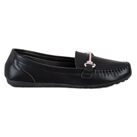 Queentina Mocassins élégants avec zircone cubique noir