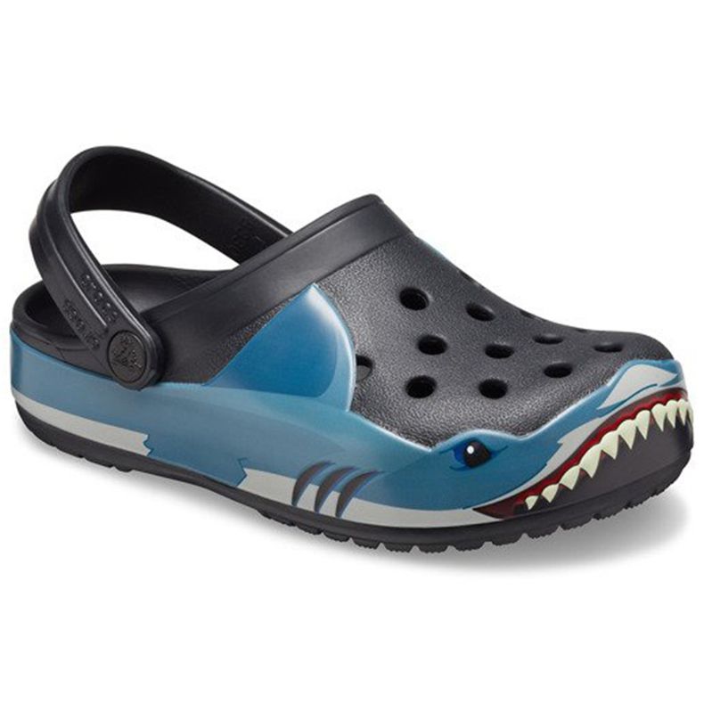 Crocs pour enfants Fun Lab Shark Band Clg K noir 206271 001 le noir