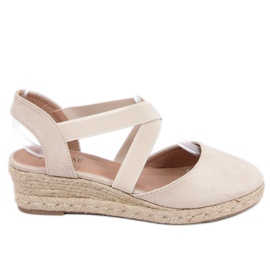 Espadrilles sur un bas compensé beige 9R65 Beige