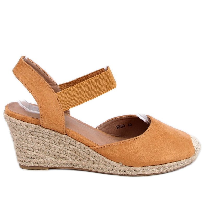 Espadrilles compensées camel 9R50 Camel multicolore