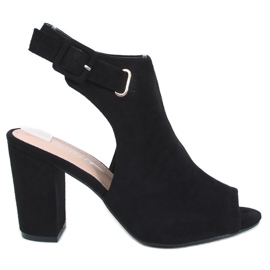 Sandales à talons noires 100-1001 SA-2 Noir