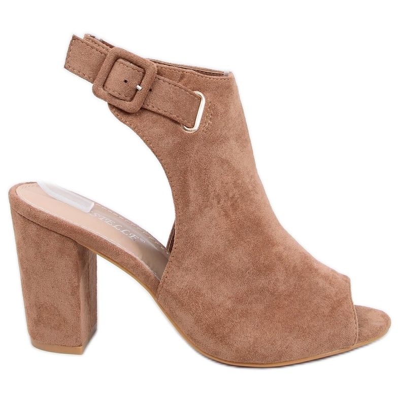 Sandales à talons camel 100-1001 SA-2 Camel brun multicolore
