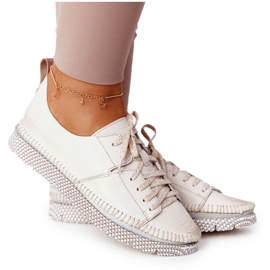 Chaussures en cuir femme Maciejka 05054-25 Doré