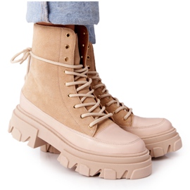 Lewski Shoes Bottes Daim Workery Chaussures Lewski 3007-0 Sable beige multicolore