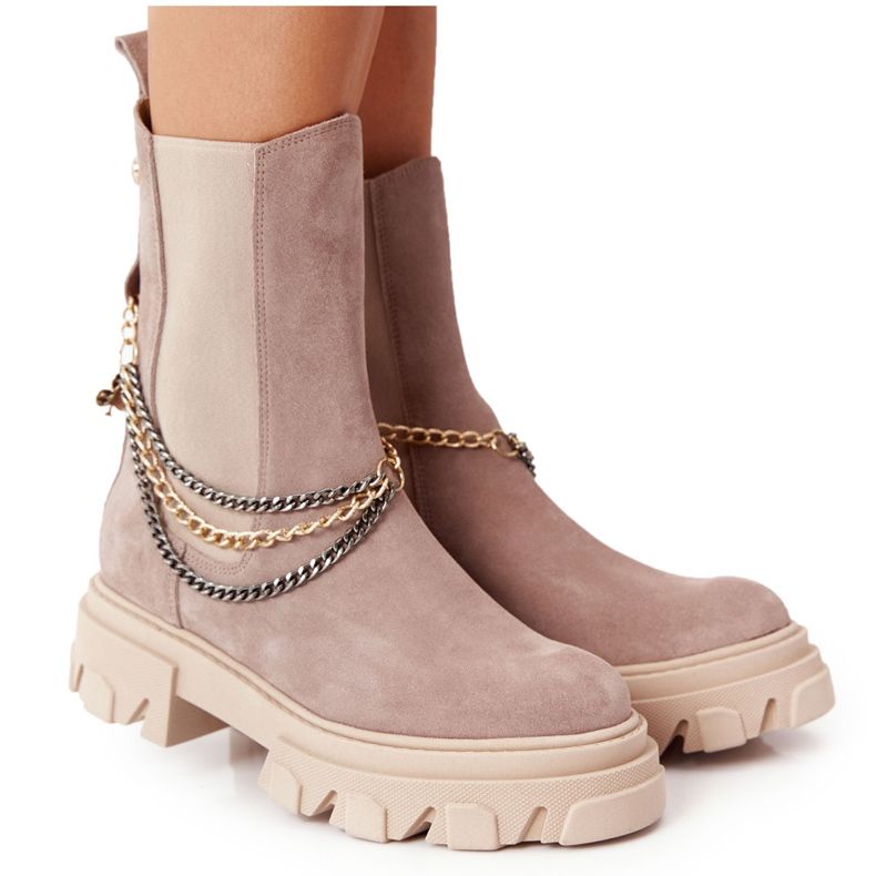 Lewski Shoes Bottines Chelsea en Daim Workery Chaussures Lewski 2998-0 Beige Lewski Shoes Bottines Chelsea en Daim Workery Chaussures Lewski 2998-0 Beige