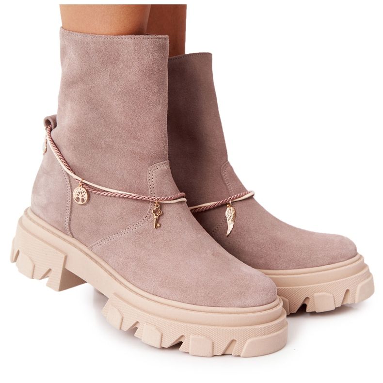 Lewski Shoes Bottes Daim Workery Chaussures Lewski 3006-0 Beige Lewski Shoes Bottes Daim Workery Chaussures Lewski 3006-0 Beige