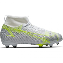 Nike Mercurial Superfly 8 Academy FG / MG Jr CV1127 107 chaussures de football gris argent