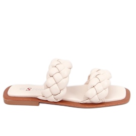 Chaussons à rayures tressées JH200 Beige