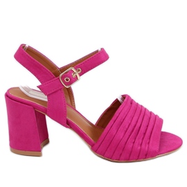 Sandales à talons Fuchsia 1L-19267 Fuchsia rose