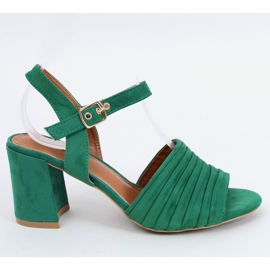 Sandales à talons vertes 1L-19267 Vert