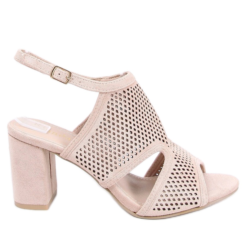 Sandales à talons beiges F1877 Beige