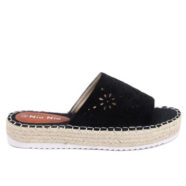 Espadrilles ajourées noires 99-62A Noir