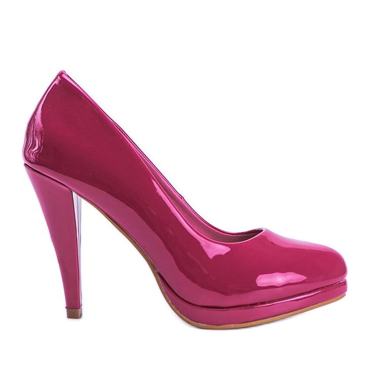 Escarpins roses laqués sur la plateforme Carrie