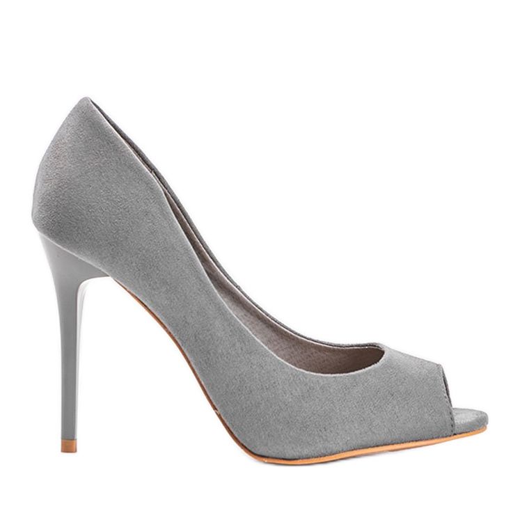 Escarpins gris sur un talon aiguille Janessa
