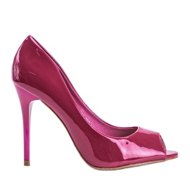 Escarpins roses laqués sur un talon Luke Escarpins roses laqués sur un talon Luke