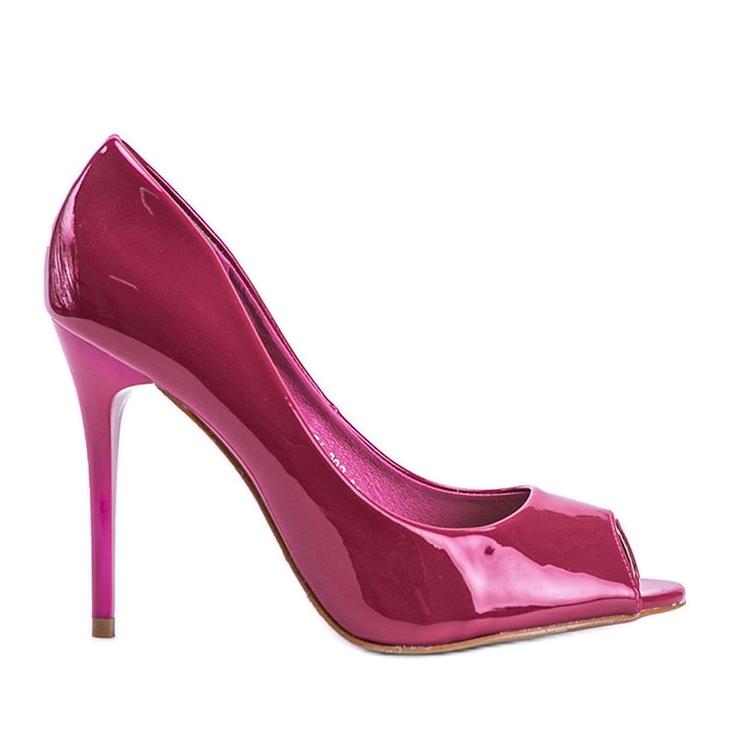 Escarpins roses laqués sur un talon Luke