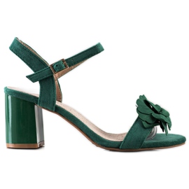 S. BARSKI Sandales Avec Fleur S.BARSKI vert