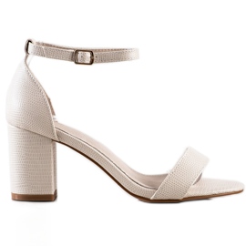 Goodin Sandales classiques à talons hauts beige