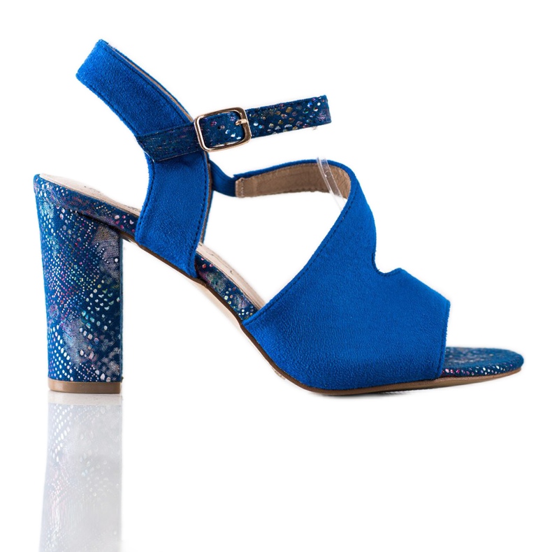 S. BARSKI Sandales Avec Talon Décoratif S.BARSKI bleu S. BARSKI Sandales Avec Talon Décoratif S.BARSKI bleu