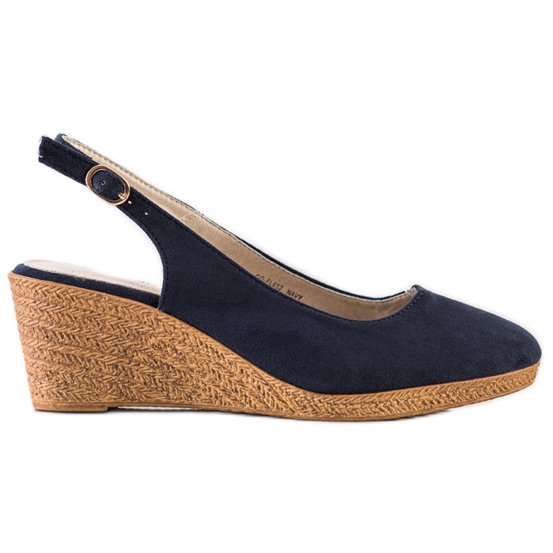 Goodin Escarpins compensés confortables bleu marin