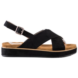 Goodin Sandales noires sur la plate-forme le noir Goodin Sandales noires sur la plate-forme le noir