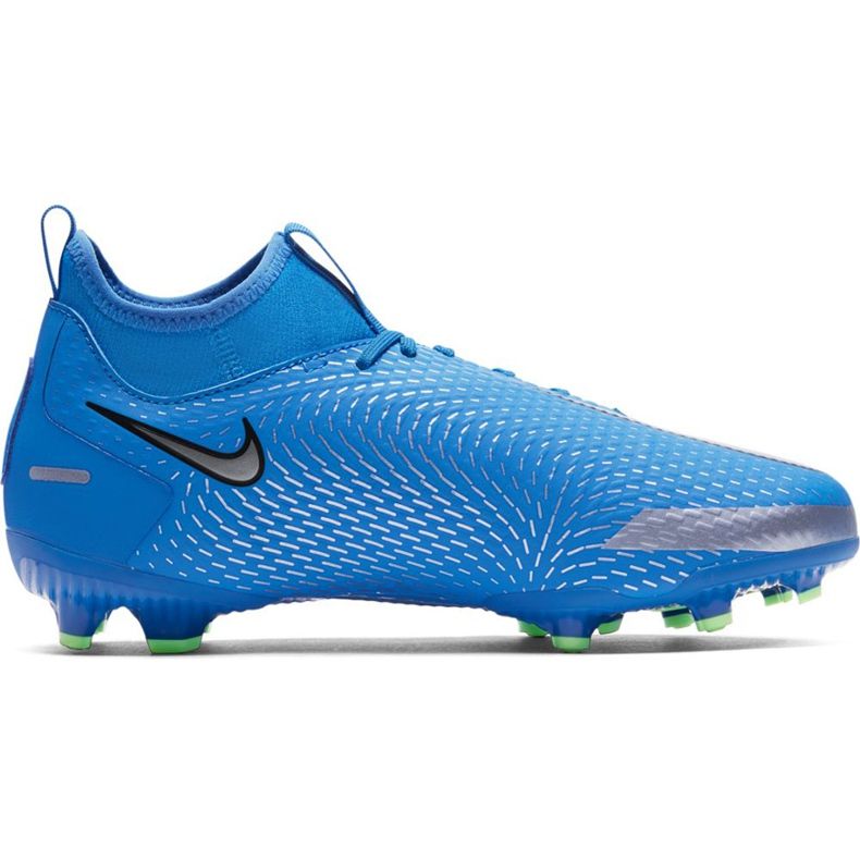 Nike Phantom Gt Academy Df FG / MG Junior CW6694 400 chaussures de football bleu bleu